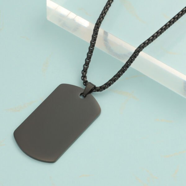 Mirror Polished Men Jewelry Gold Plated Stainless Steel Custom Engrave Necklace High Quality Dog Tag Blank Stamp Pendant - Imagen 5