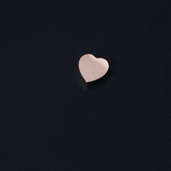 Factory Sales Cheap Stainless Steel Mirror Polished 9mm DIY Necklace Bracelet Engravable Jewelry Heart Charms Pendant - Bild 5