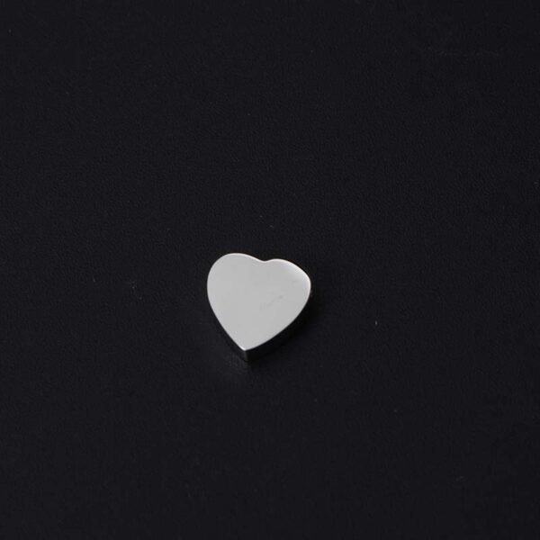 Factory Sales Cheap Stainless Steel Mirror Polished 9mm DIY Necklace Bracelet Engravable Jewelry Heart Charms Pendant - Bild 6