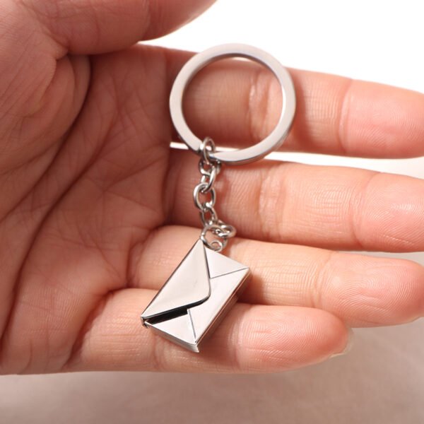 High Quality Envelop Blank Key Chains Custom Logo Stainless Steel Fashion New 18K Gold Plated Cute Key rings - Bild 6