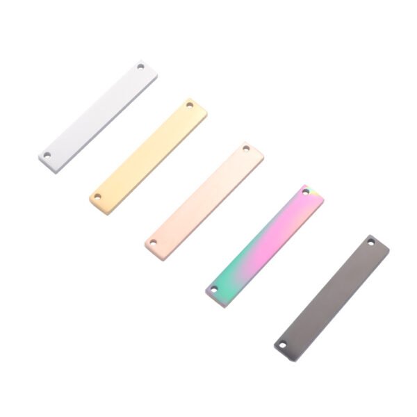 Hot Sale Stainless Steel Gold Plated Fashion Custom Metal Name Plates Made Logo Charms - صورة 5