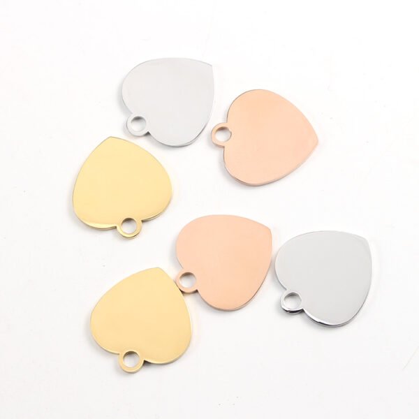 Wholesale Customization Pendant With Picture 18K Gold Plated Stainless Steel 20mm Heart Charms With Lower Price