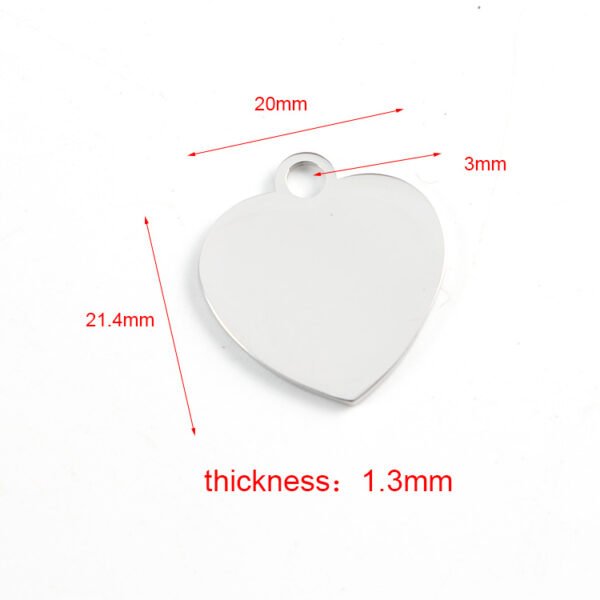 Wholesale Customization Pendant With Picture 18K Gold Plated Stainless Steel 20mm Heart Charms With Lower Price - Bild 2