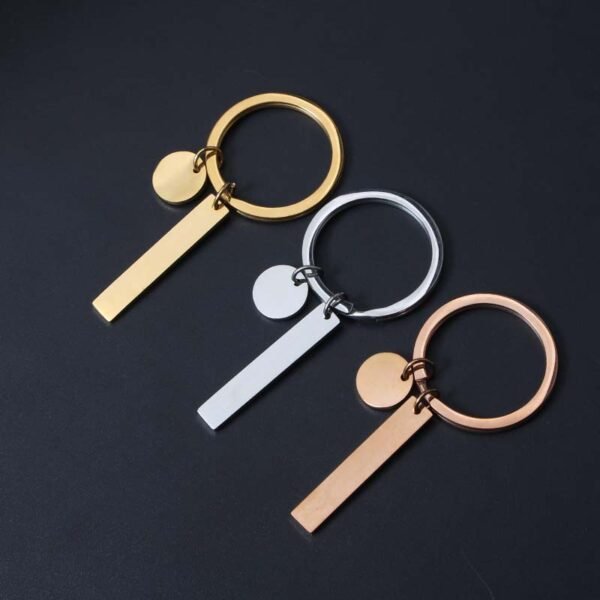 Cheap Price Blank Custom Made Logo Stainless Steel No Fade Mirror Polished Metal Keychains - Image 3