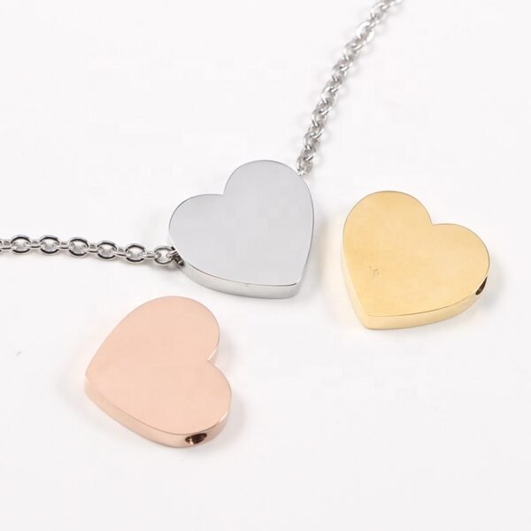 14*15mm Mirror Polished Stainless Steel Heart On Pendant Charms for Jewelry Making - Image 2