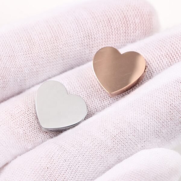 14*15mm Mirror Polished Stainless Steel Heart On Pendant Charms for Jewelry Making - Image 5