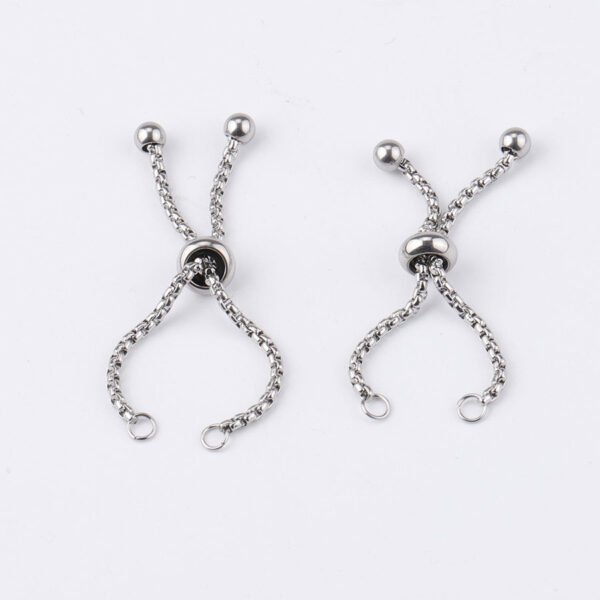 4.5cm 5cm Adjustable Stainless Steel Box Chain Extender Chain Slider/Slide DIY Ring Accessories