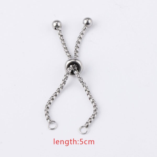 4.5cm 5cm Adjustable Stainless Steel Box Chain Extender Chain Slider/Slide DIY Ring Accessories - Image 3