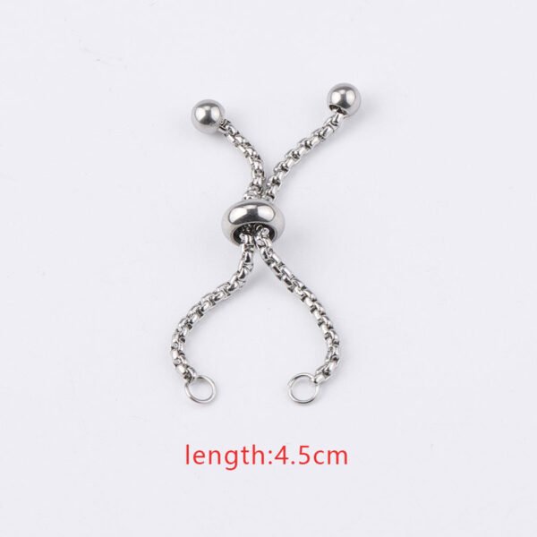 4.5cm 5cm Adjustable Stainless Steel Box Chain Extender Chain Slider/Slide DIY Ring Accessories - Image 4