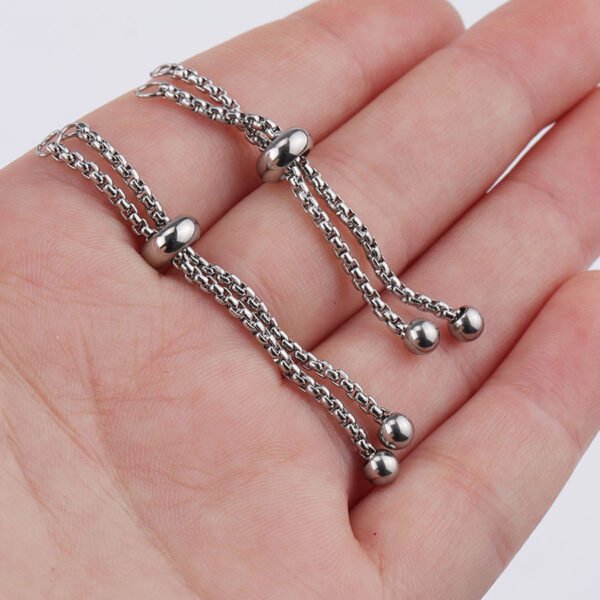 4.5cm 5cm Adjustable Stainless Steel Box Chain Extender Chain Slider/Slide DIY Ring Accessories - Image 6
