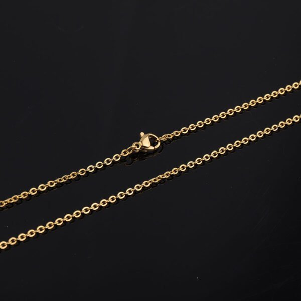 Gold Color DIY Jewelry Findings 55cm(22inch) Square Cross Style 2mm Stainless Steel Necklace Chain - Image 5