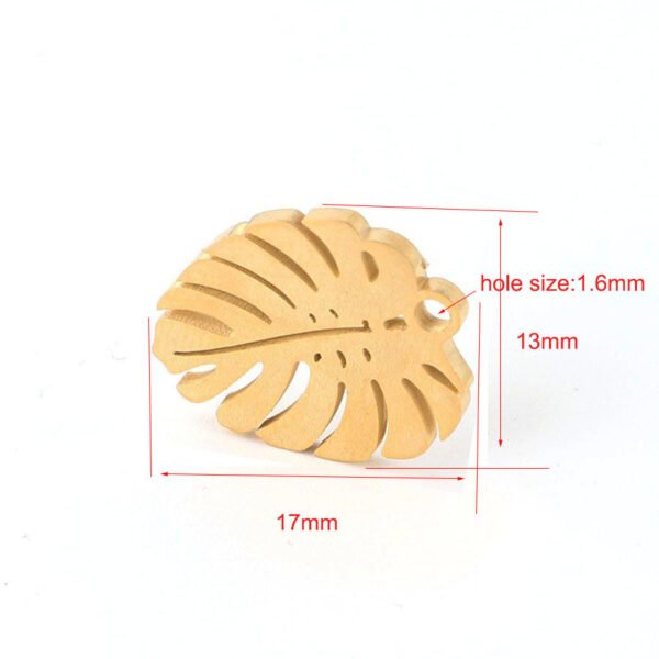 Stainless Steel Mirror Polished Metal Pendant DIY Jewelry Making Tree Leaf Pendant Charm for Necklace Bracelet - Image 2