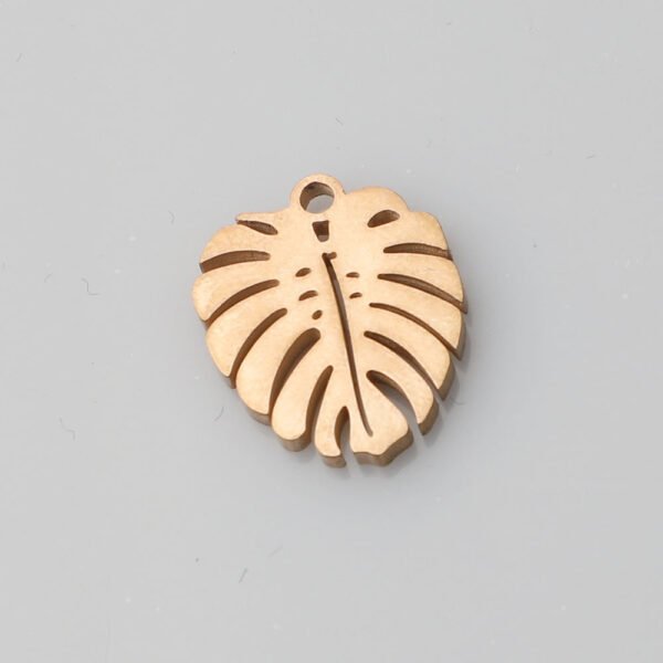 Stainless Steel Mirror Polished Metal Pendant DIY Jewelry Making Tree Leaf Pendant Charm for Necklace Bracelet - Image 4