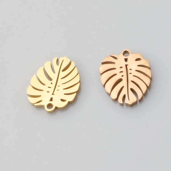 Stainless Steel Mirror Polished Metal Pendant DIY Jewelry Making Tree Leaf Pendant Charm for Necklace Bracelet - Image 5