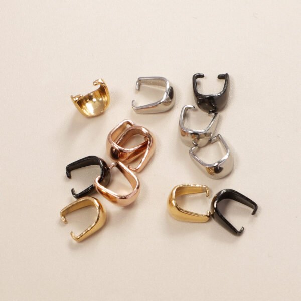 OEM Stainless Steel Waterproof PVD Plated DIY Jewelry Findings Bail Pinch Necklace Pendant Hook Clips