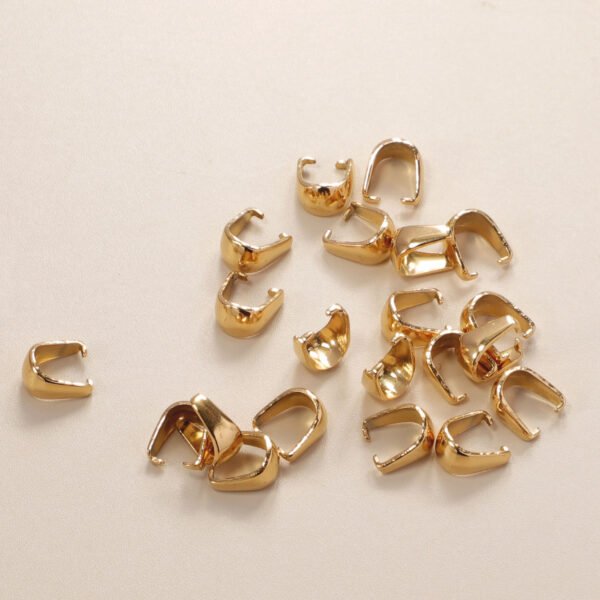 OEM Stainless Steel Waterproof PVD Plated DIY Jewelry Findings Bail Pinch Necklace Pendant Hook Clips - Image 2