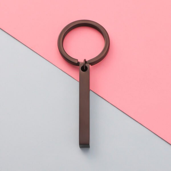 Wholesales New Engraved Logo Custom Metal Stainless Steel Bar Keychain Customized Blank Pendant - Bild 4
