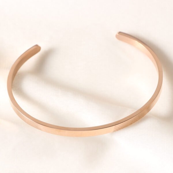New 18K Gold Plated Cuff Bangles Men Women Luxury Custom Logo Jewelry Luxury Bangles - Image 4