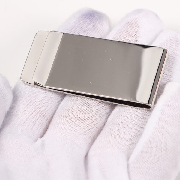 Custom Blank Mirror Polished Folding Cheap Unique Money Clips Stainless Steel Metal Carbon Fiber Metal - Bild 3