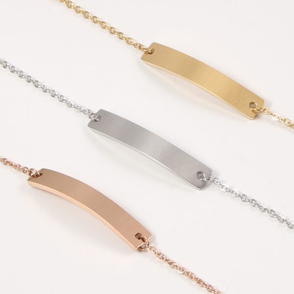 18K Gold Plated Stainless Steel Jewelry New Blank Custom Bracelets for Women