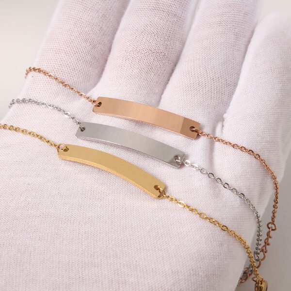 18K Gold Plated Stainless Steel Jewelry New Blank Custom Bracelets for Women - Bild 2