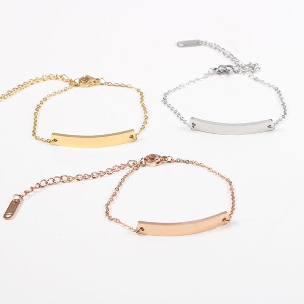 18K Gold Plated Stainless Steel Jewelry New Blank Custom Bracelets for Women - Bild 3