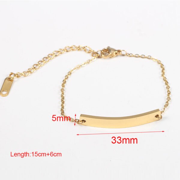 18K Gold Plated Stainless Steel Jewelry New Blank Custom Bracelets for Women - Bild 6