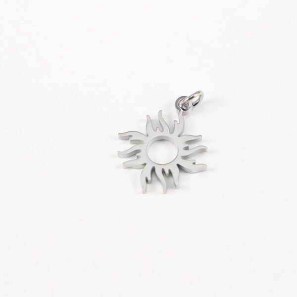 Gold Plated Stainless Steel Pendant DIY Sun Charm for Jewelry Making - Image 3