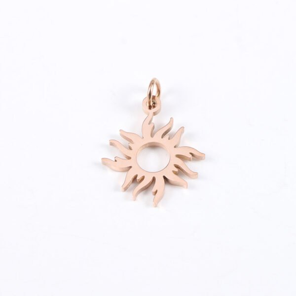 Gold Plated Stainless Steel Pendant DIY Sun Charm for Jewelry Making - Image 5