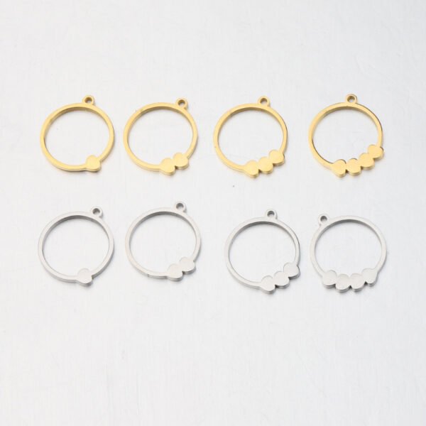 Mirror Polished Stainless Steel DIY Heart Charm for Earrings Bracelet Making