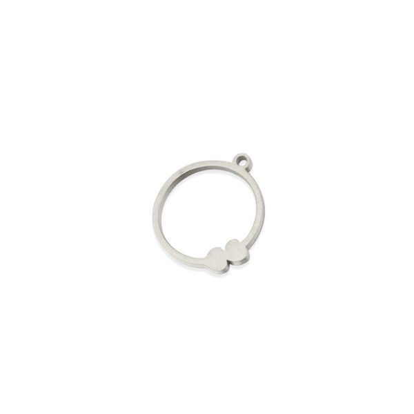 Mirror Polished Stainless Steel DIY Heart Charm for Earrings Bracelet Making - Image 2