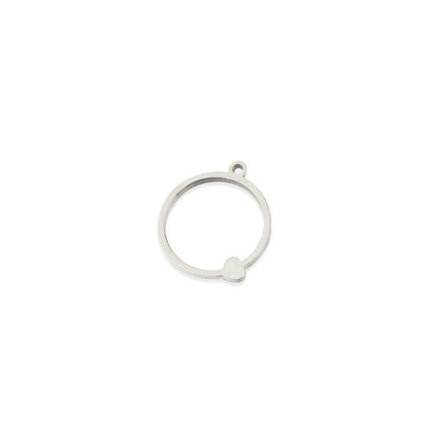 Mirror Polished Stainless Steel DIY Heart Charm for Earrings Bracelet Making - Image 4