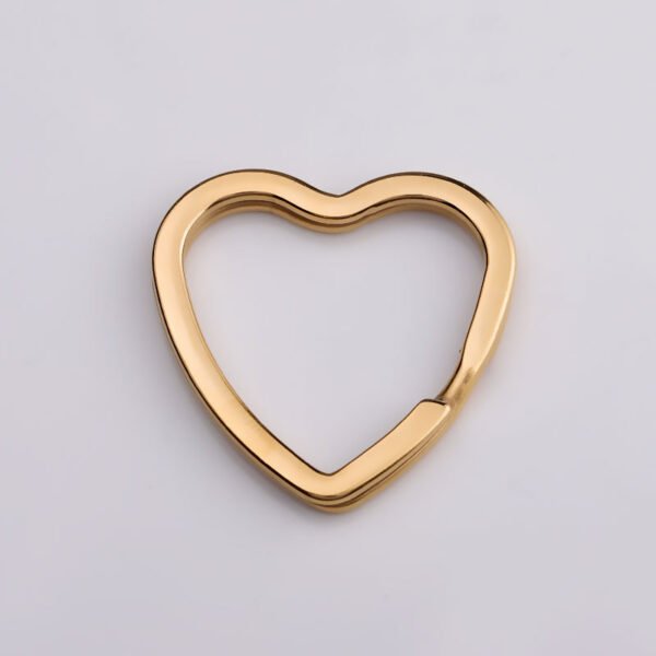 31mm Mirror Polished Stainless Steel Keyrings Heart Shaped Key Chain for Making Keychain - Bild 3