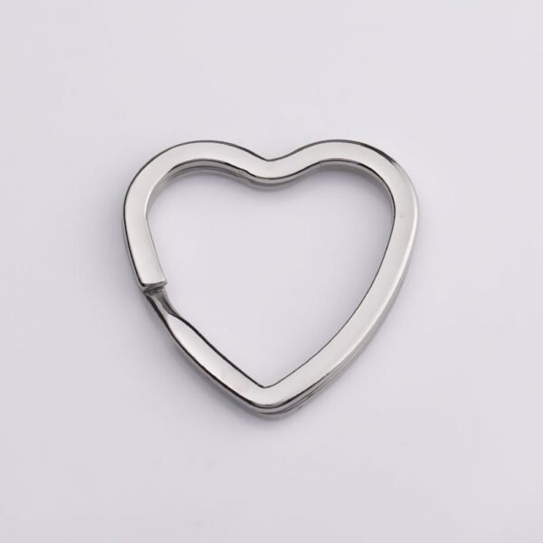 31mm Mirror Polished Stainless Steel Keyrings Heart Shaped Key Chain for Making Keychain - Bild 6
