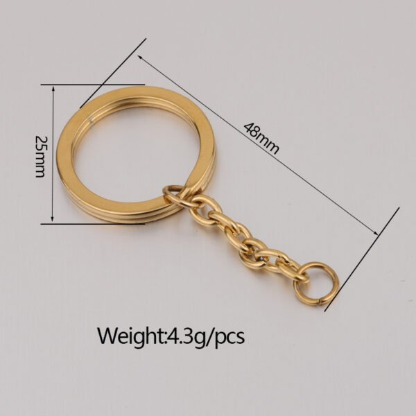 Mirror Polished DIY Keychain Keyrings With Extender Stainless Steel Jewelry Key Chain for Jewelry Making - Bild 2