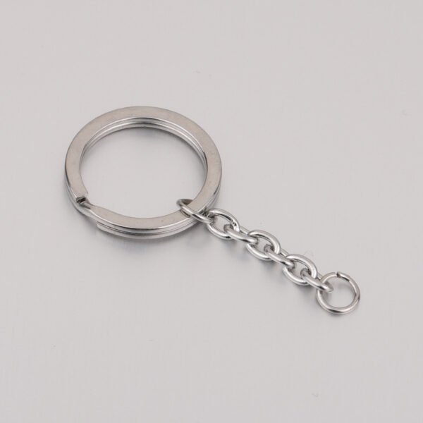 Mirror Polished DIY Keychain Keyrings With Extender Stainless Steel Jewelry Key Chain for Jewelry Making - Bild 4