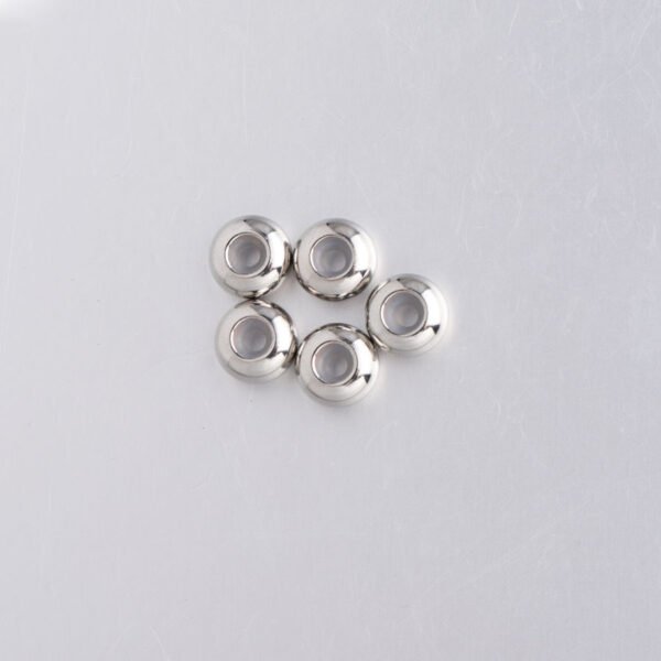 8mm Stainless Steel Positioning Stopper Spacer Beads for Jewelry Making - صورة 2