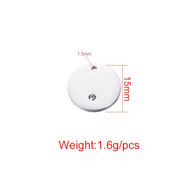 18K Gold Plated Stainless Steel Blank Stamping Custom Logo Pendant Round Charms - Image 2