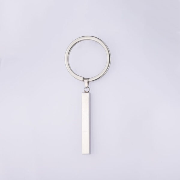 Factory Price Engraved Logo Custom Keychains Stainless Steel Metal Blank Bar Pendant Keychain - Image 3