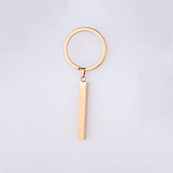 Factory Price Engraved Logo Custom Keychains Stainless Steel Metal Blank Bar Pendant Keychain - Image 4