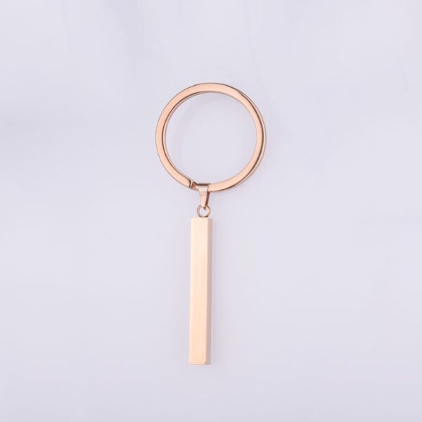 Factory Price Engraved Logo Custom Keychains Stainless Steel Metal Blank Bar Pendant Keychain - Image 5