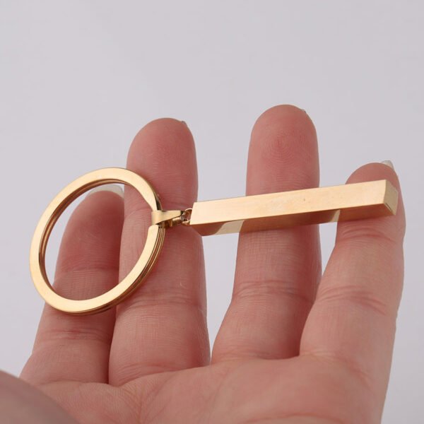 Factory Price Engraved Logo Custom Keychains Stainless Steel Metal Blank Bar Pendant Keychain - Image 6