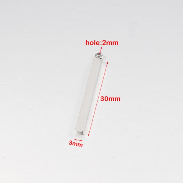 3X30mm Mirror Polished Stainless Steel Jewelry 3D Blank Stamp Pendant Custom Logo Charms - Image 6