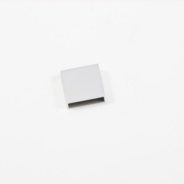Mirror Polished Stainless Steel  Slide on Square Buckle Charm for Bracelet - Image 3