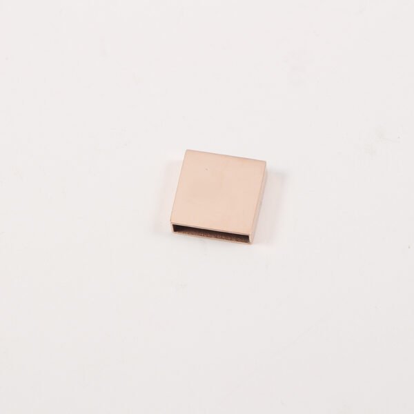Mirror Polished Stainless Steel  Slide on Square Buckle Charm for Bracelet - Image 4