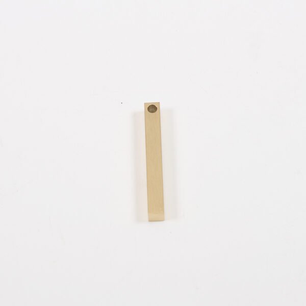 Stainless Steel Blank Stamp Customized Brushed Matte 3D Bar Pendant Charms - صورة 4