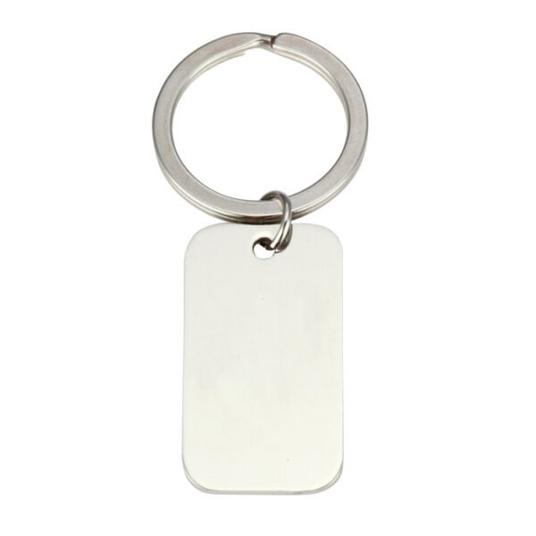 Custom Logo Keychains Blank Engraving Name Mirror Polished Stainless Steel Keychains