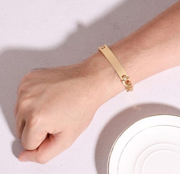 Blank Stamp Engraved Logo Stainless Steel Bracelets for Women Men - Image 6