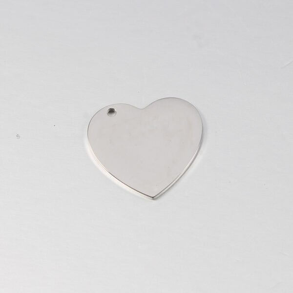 Mirror Polished Jewelry Accessories Stainless Steel Love Heart Stamping Blanks Tags DIY Charm Pendant - Image 3