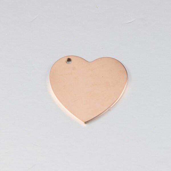 Mirror Polished Jewelry Accessories Stainless Steel Love Heart Stamping Blanks Tags DIY Charm Pendant - Image 4